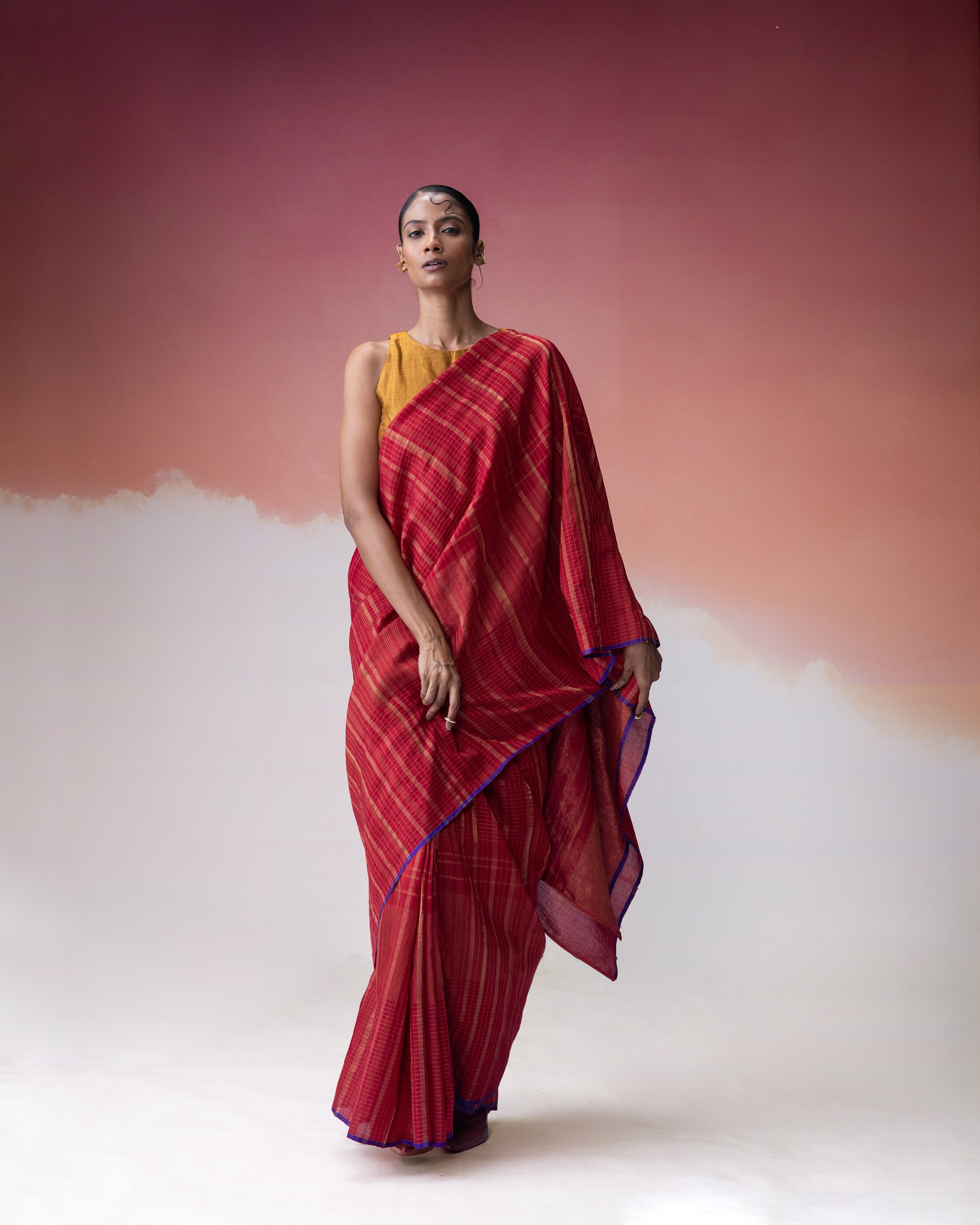 Ananyata Checks Saree