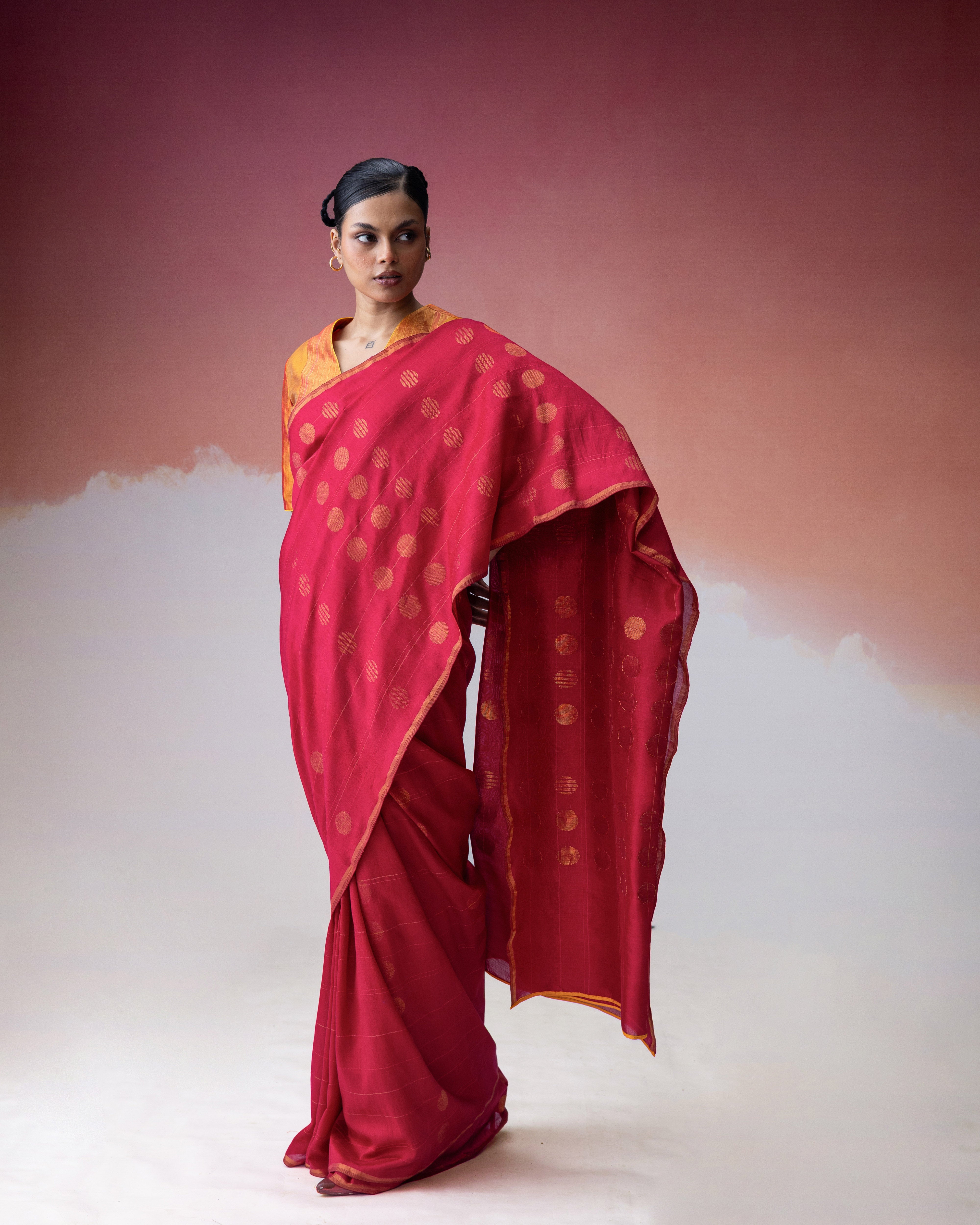 Ananyata Bindu Jaal Saree