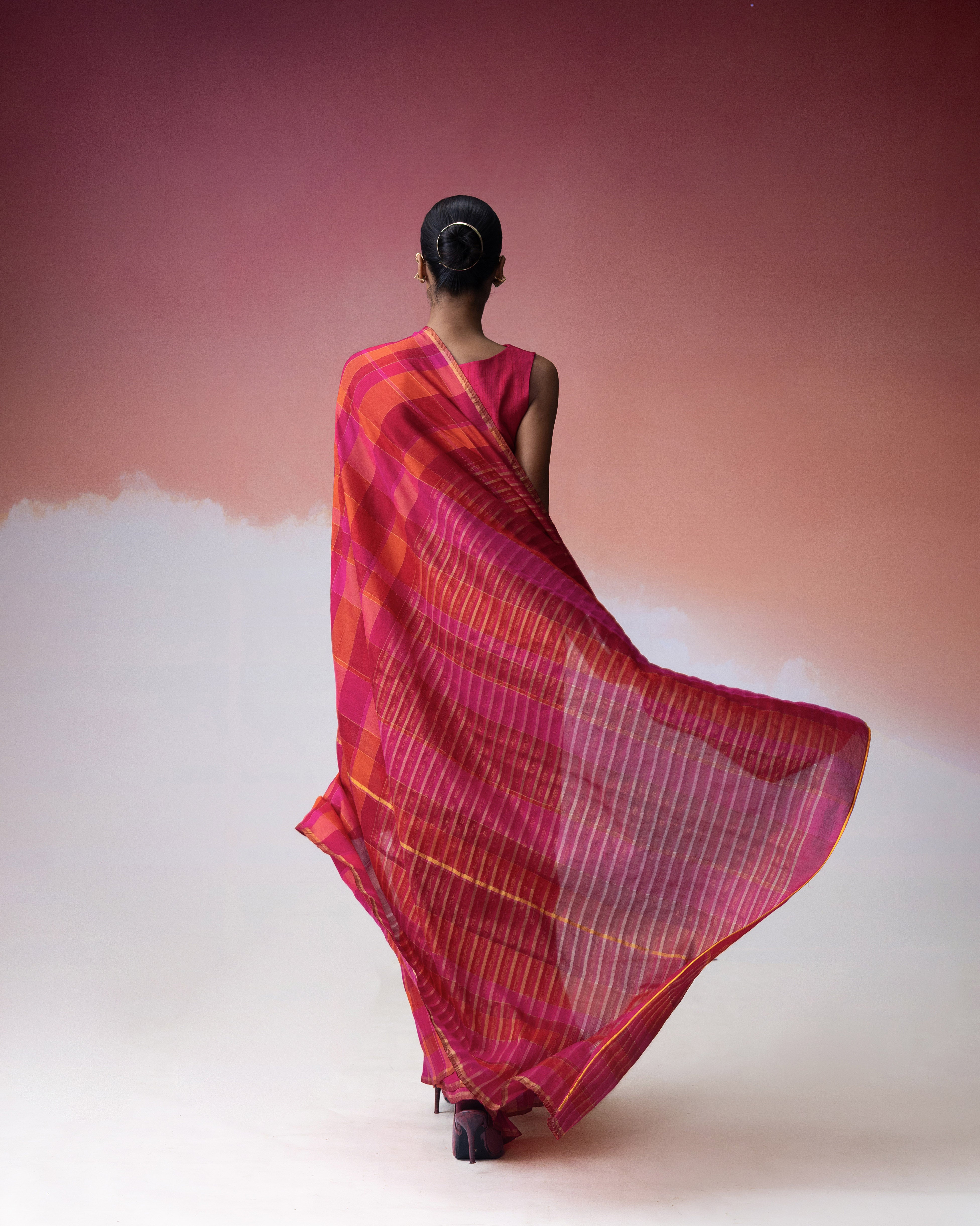 Ananyata Tartan Saree