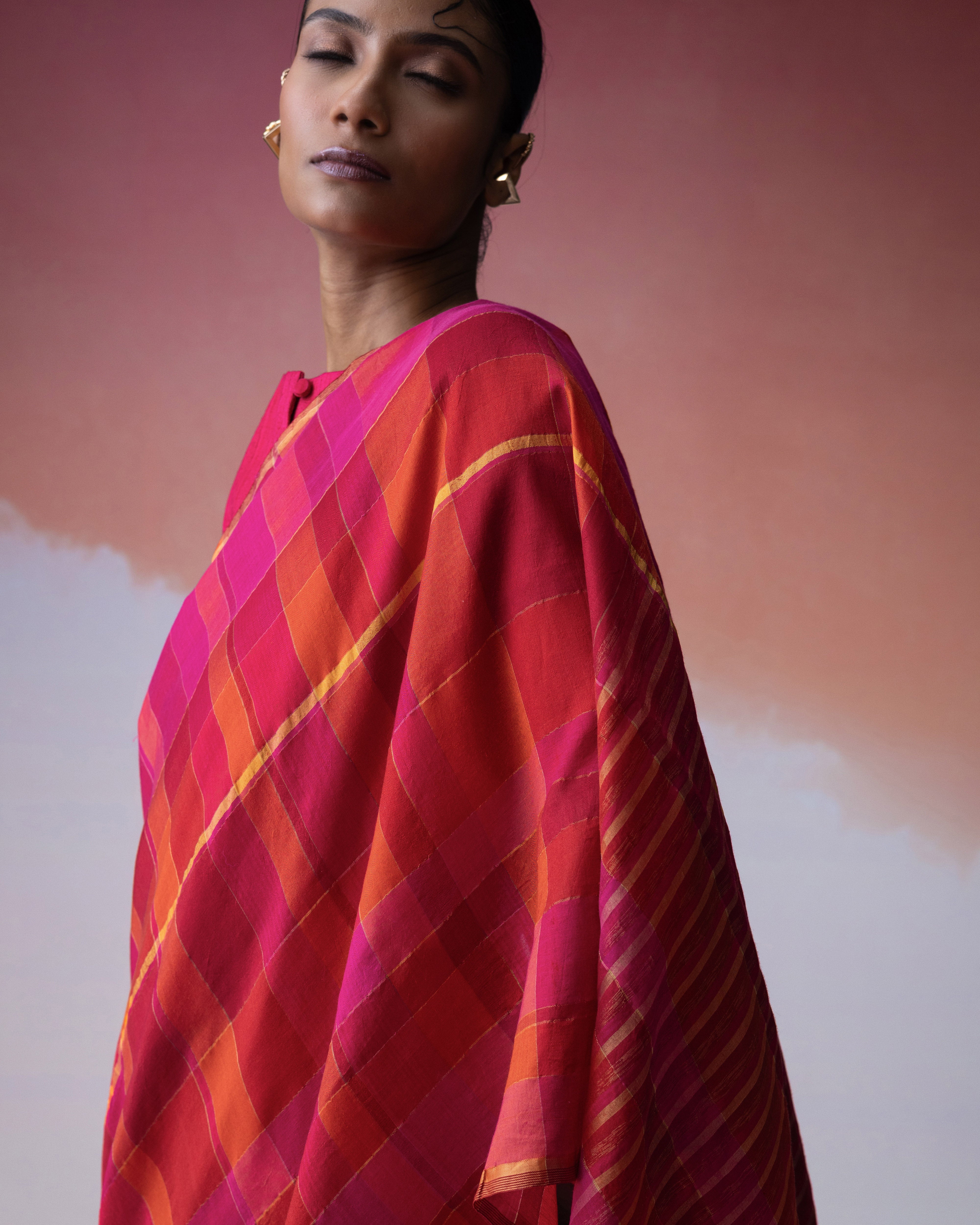 Ananyata Tartan Saree