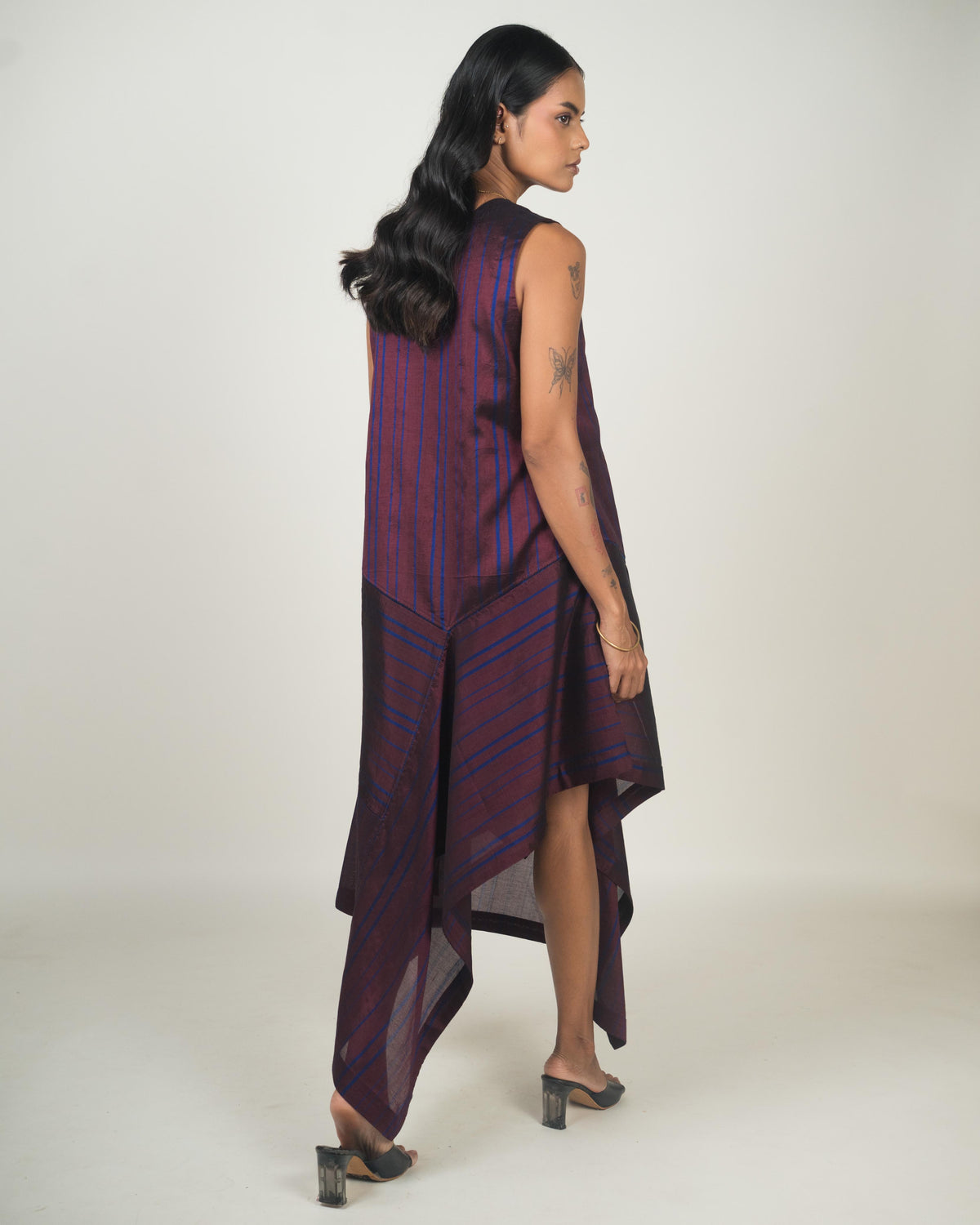 Shoonyata Striped Panelled Dress
