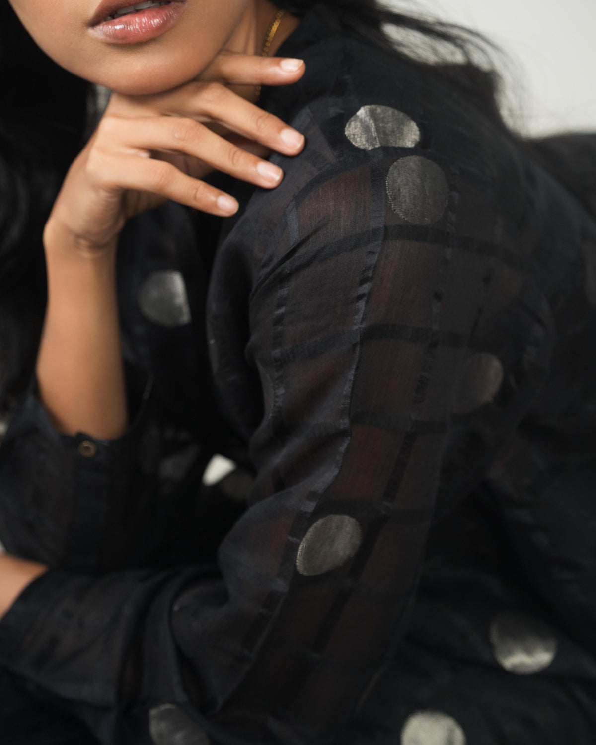 Shoonyata Polka Dots Sheer Dress