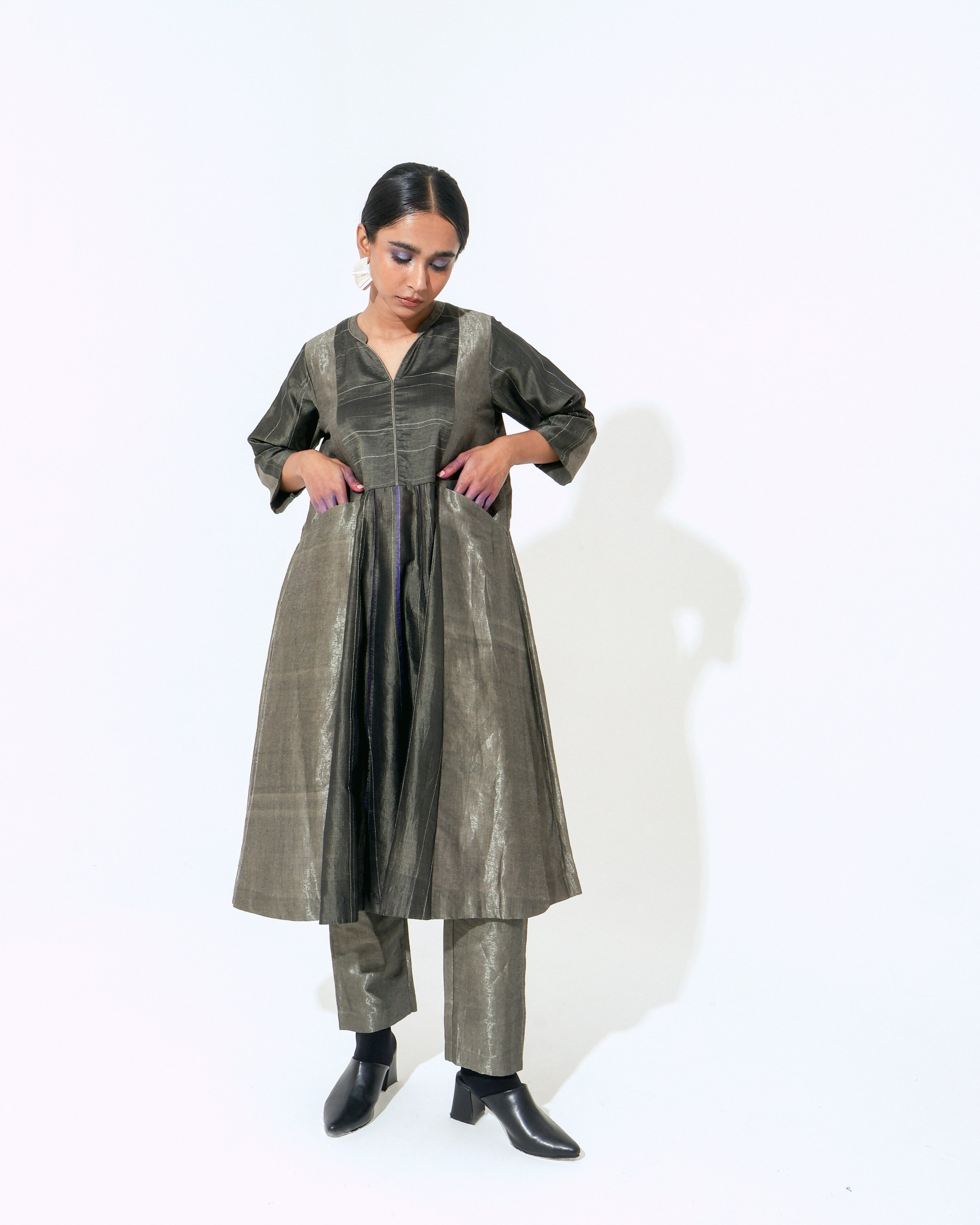Shoonyata Panelled Faggoting Dress
