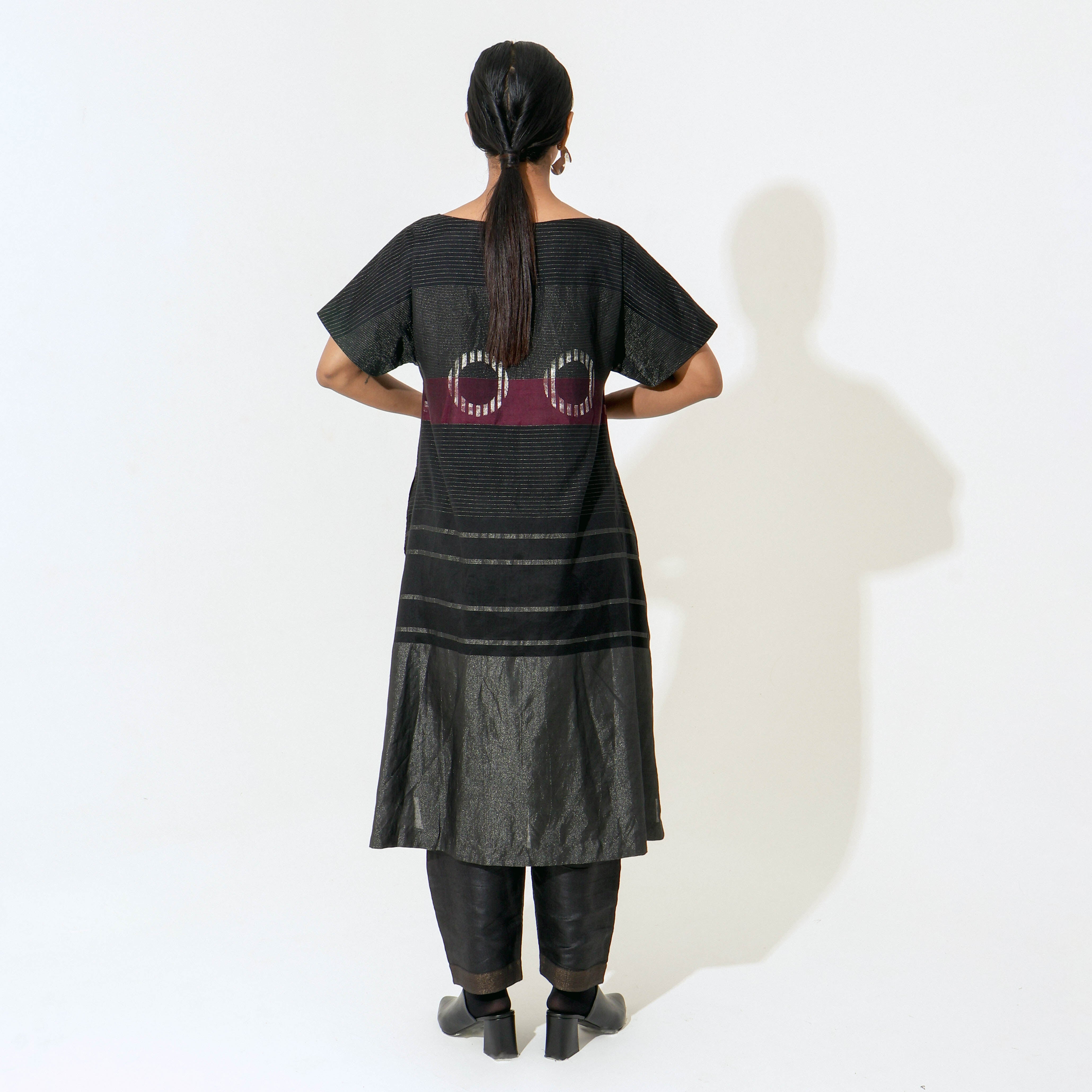 Shoonyata Striped Circle A-line Dress