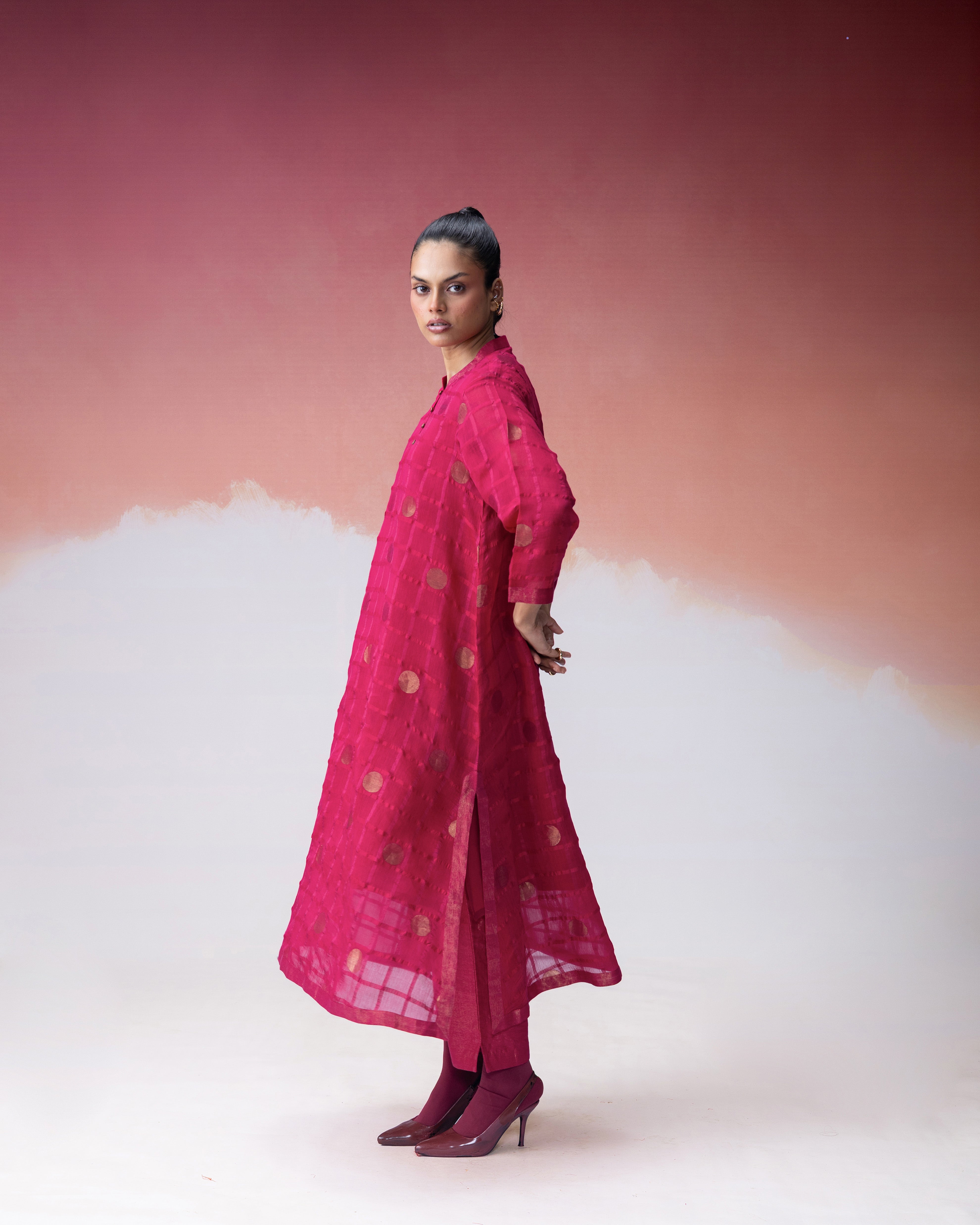 Ananyata Lunar Matrix Bandhgala Kurta