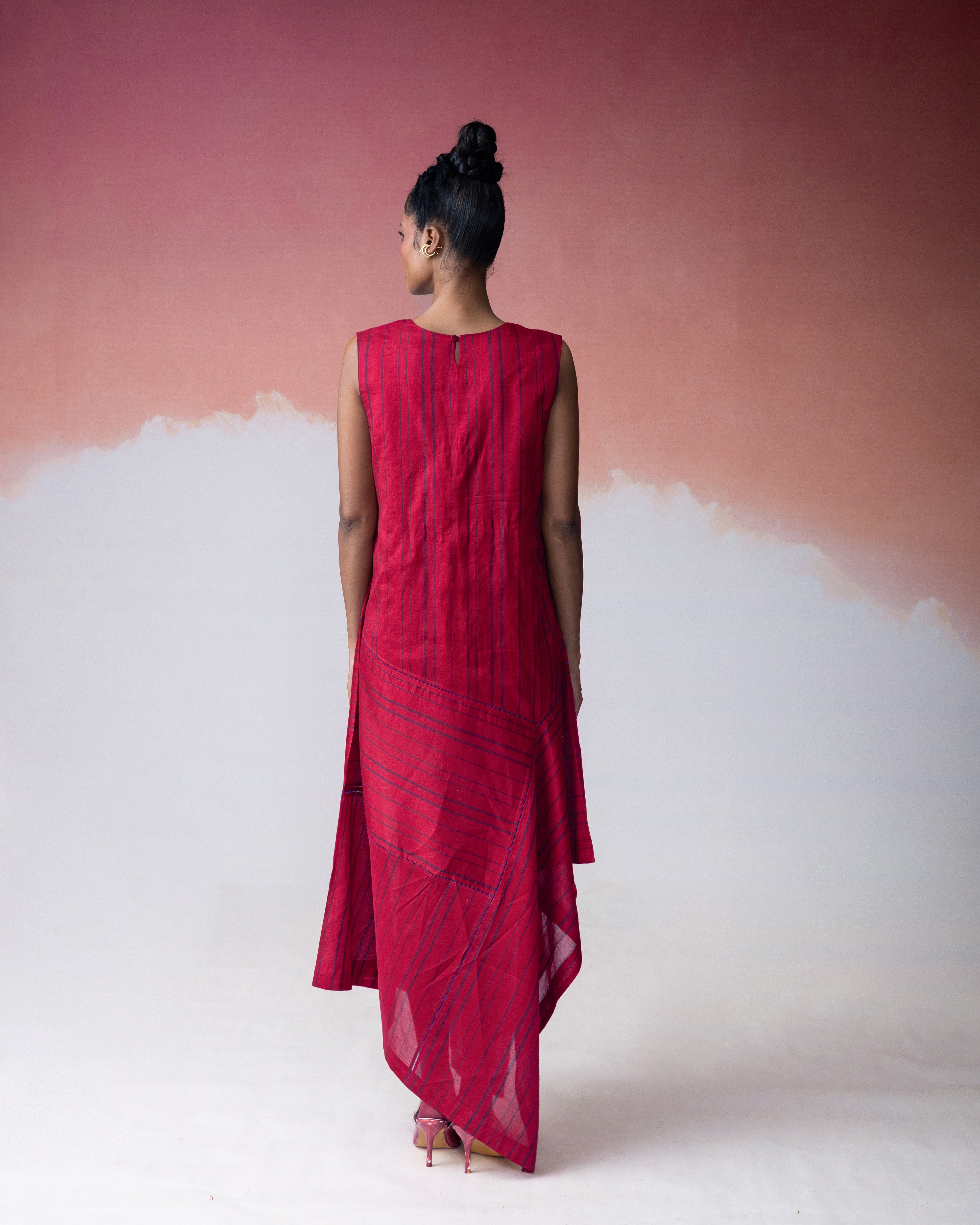 Ananyata Striped Panel Dress