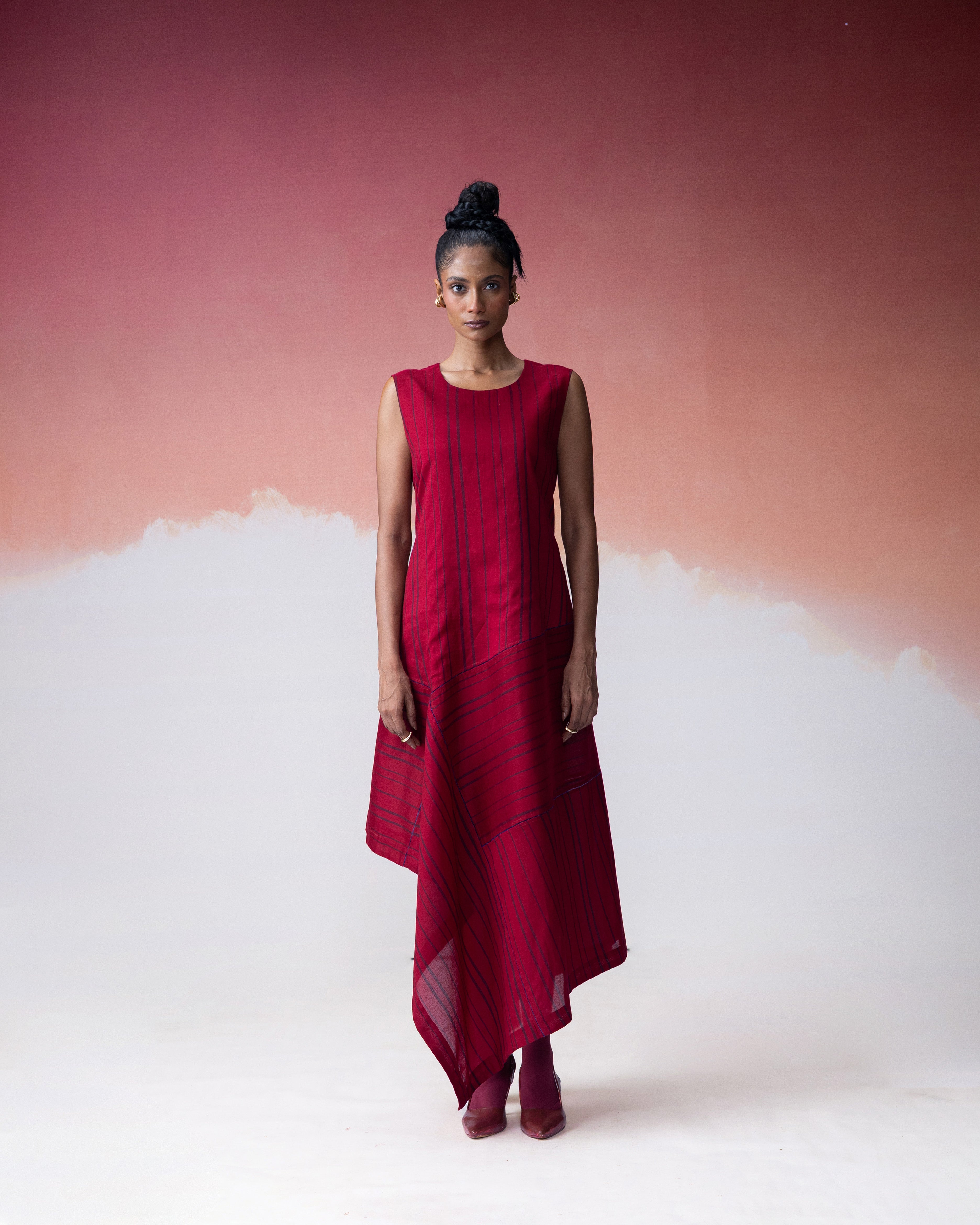 Ananyata Striped Panel Dress