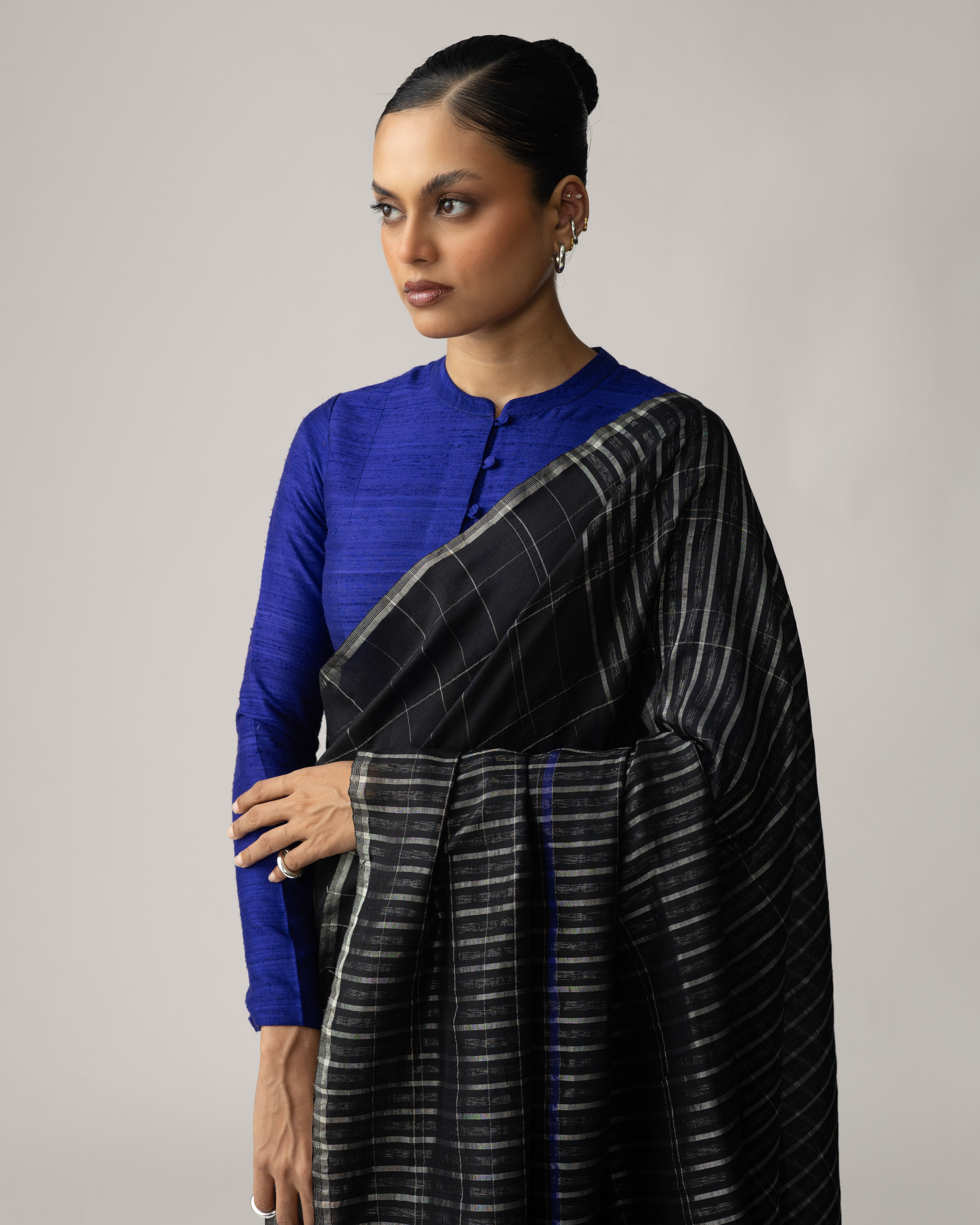 Shoonyata Tartan Saree