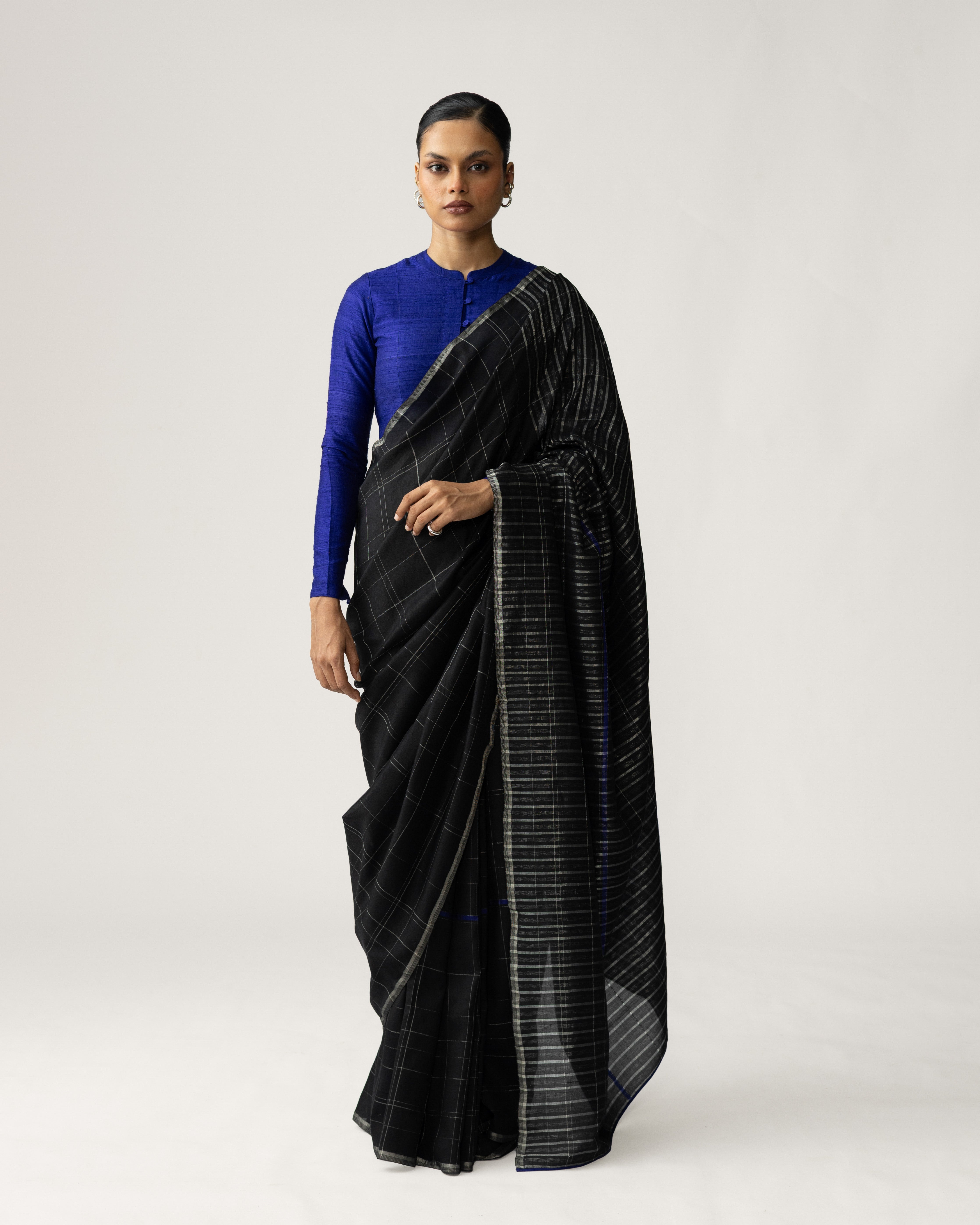 Shoonyata Tartan Saree