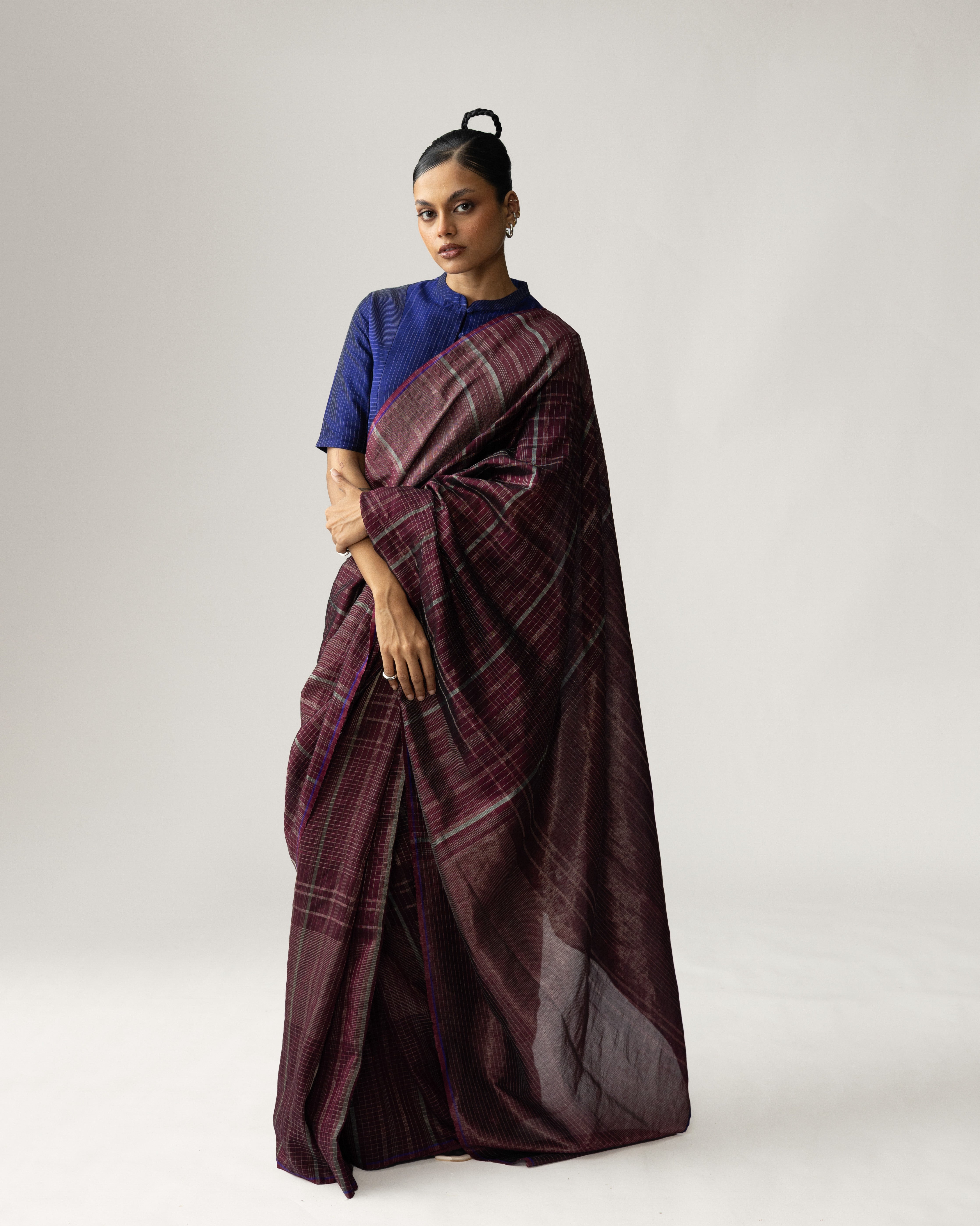 Shoonyata Checks Saree