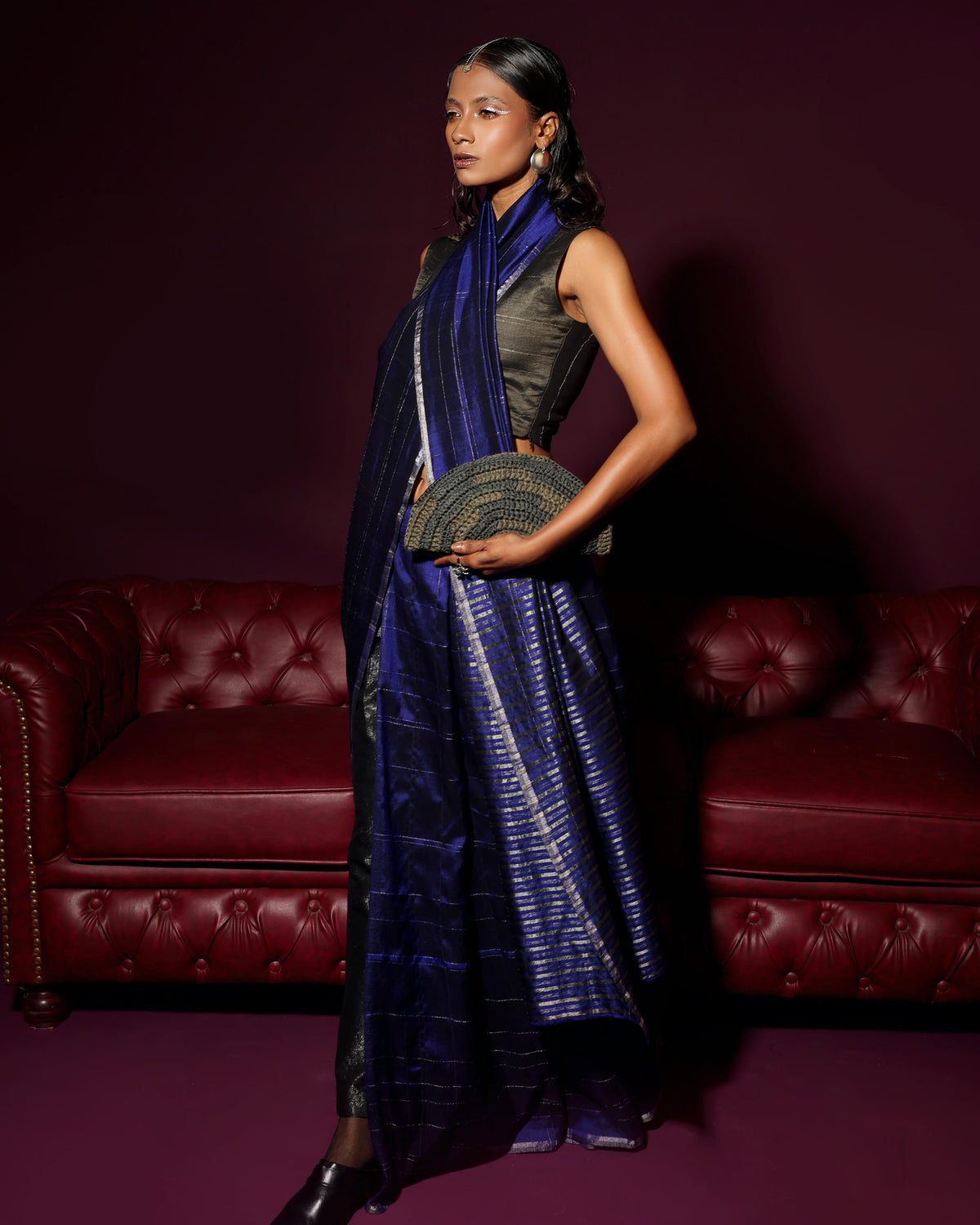Shoonyata Tartan Saree