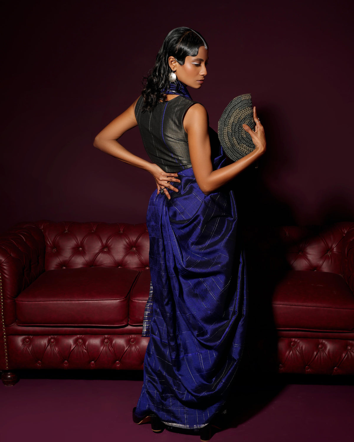 Shoonyata Tartan Saree