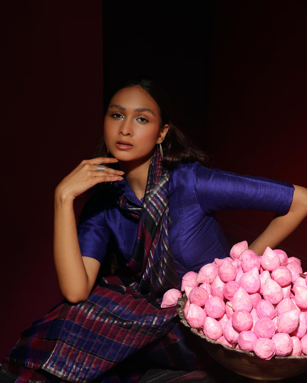 Shoonyata Tartan Saree