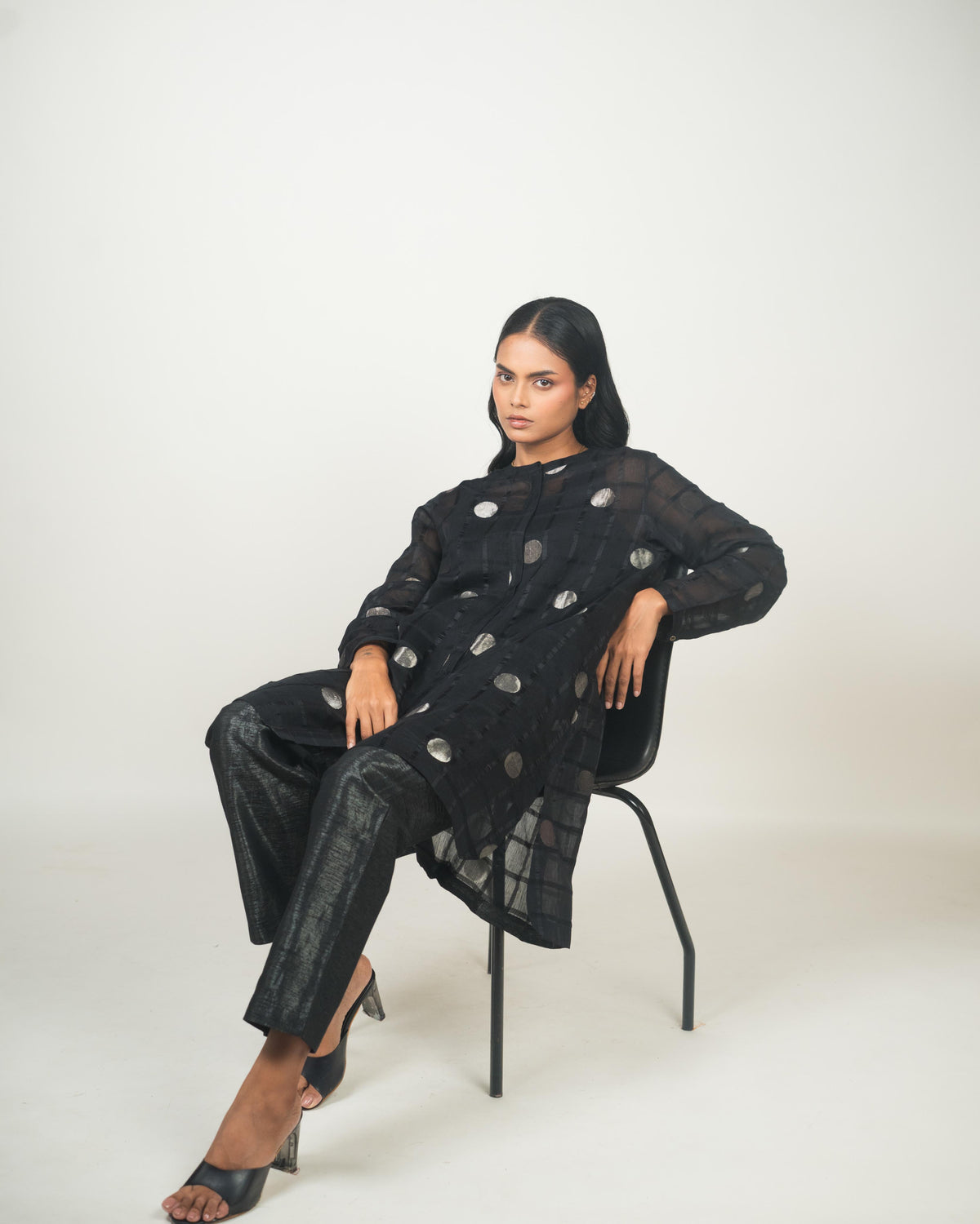 Shoonyata Polka Dots Sheer Dress