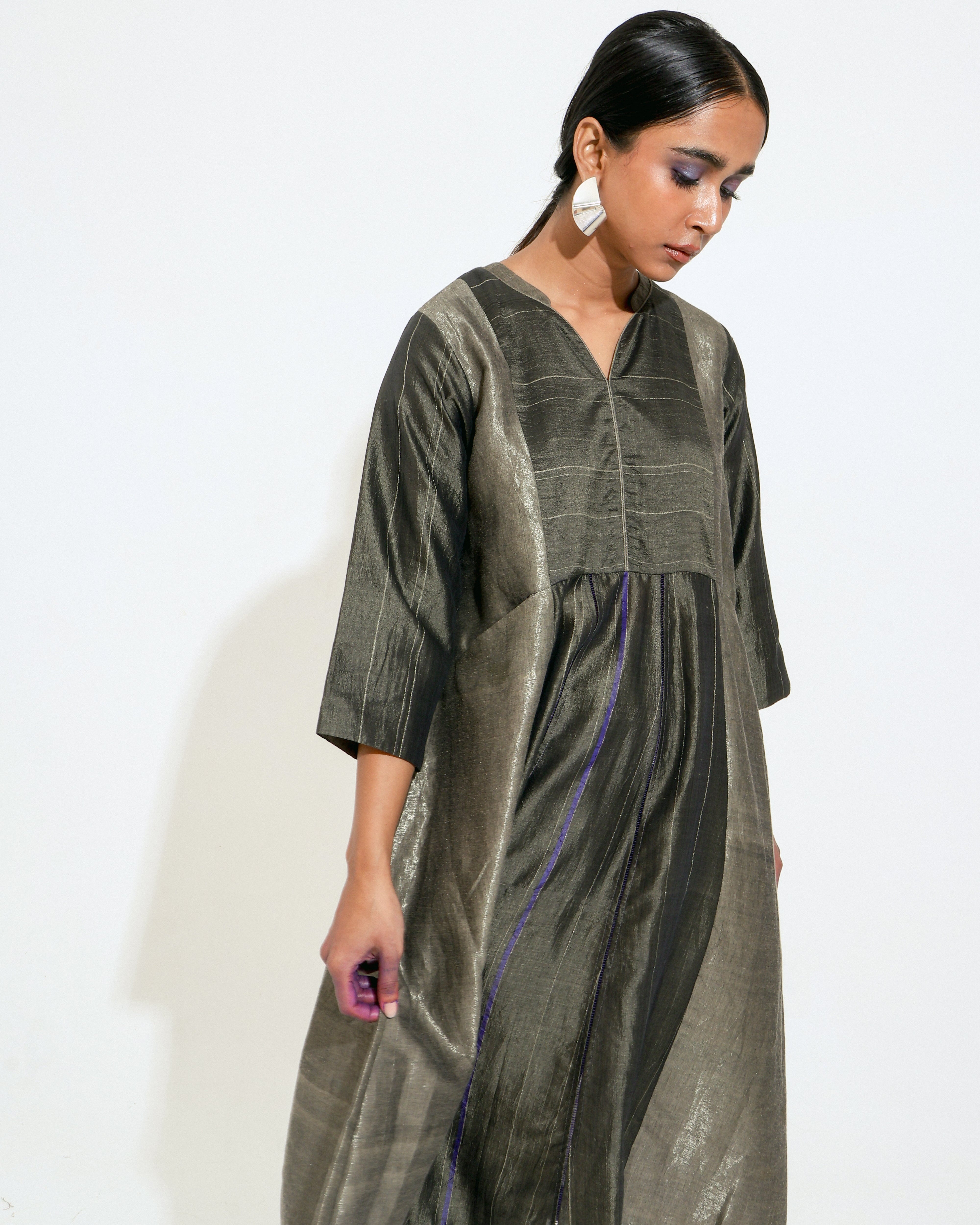 Shoonyata Panelled Faggoting Dress
