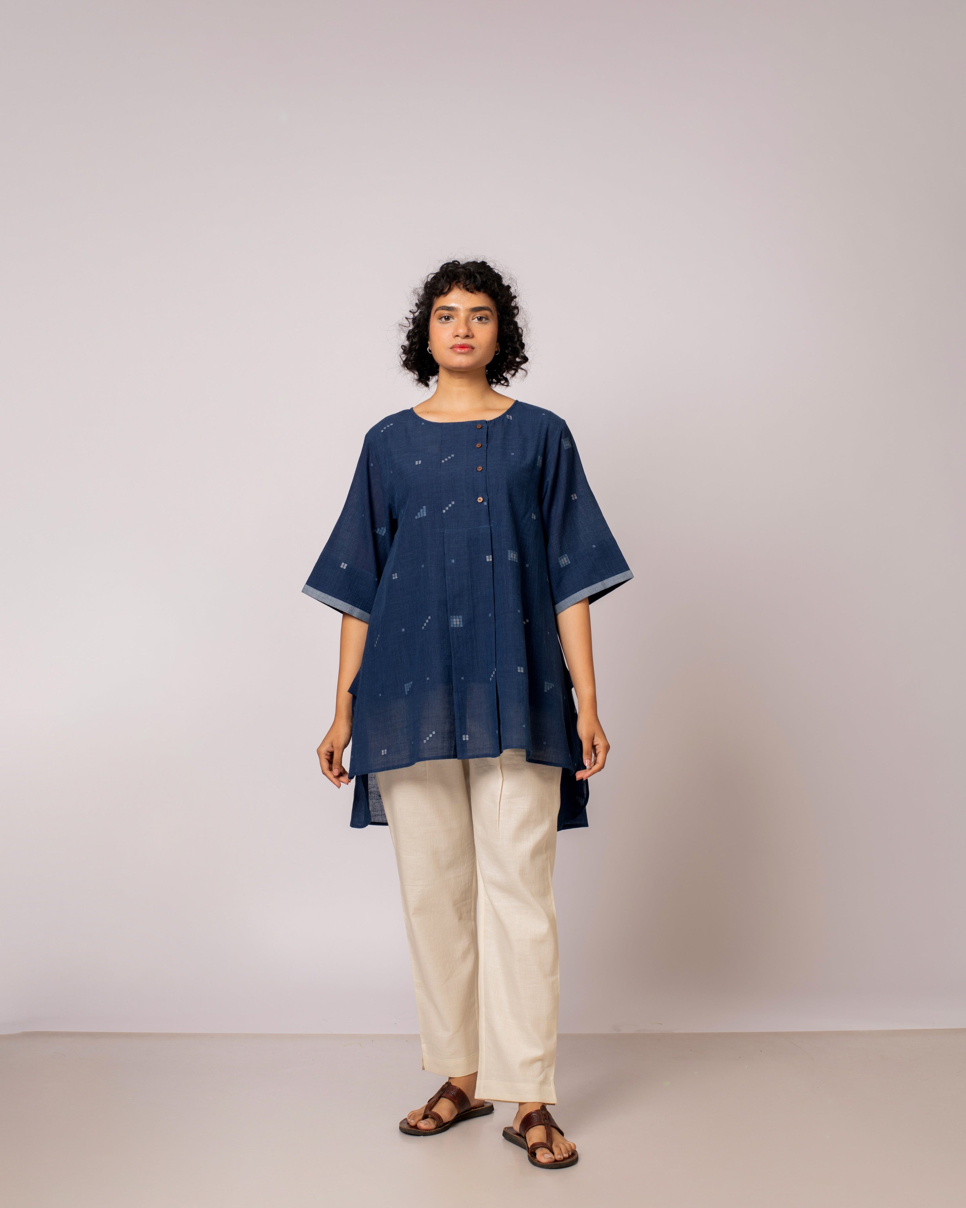 Short Box Pleat Tunic