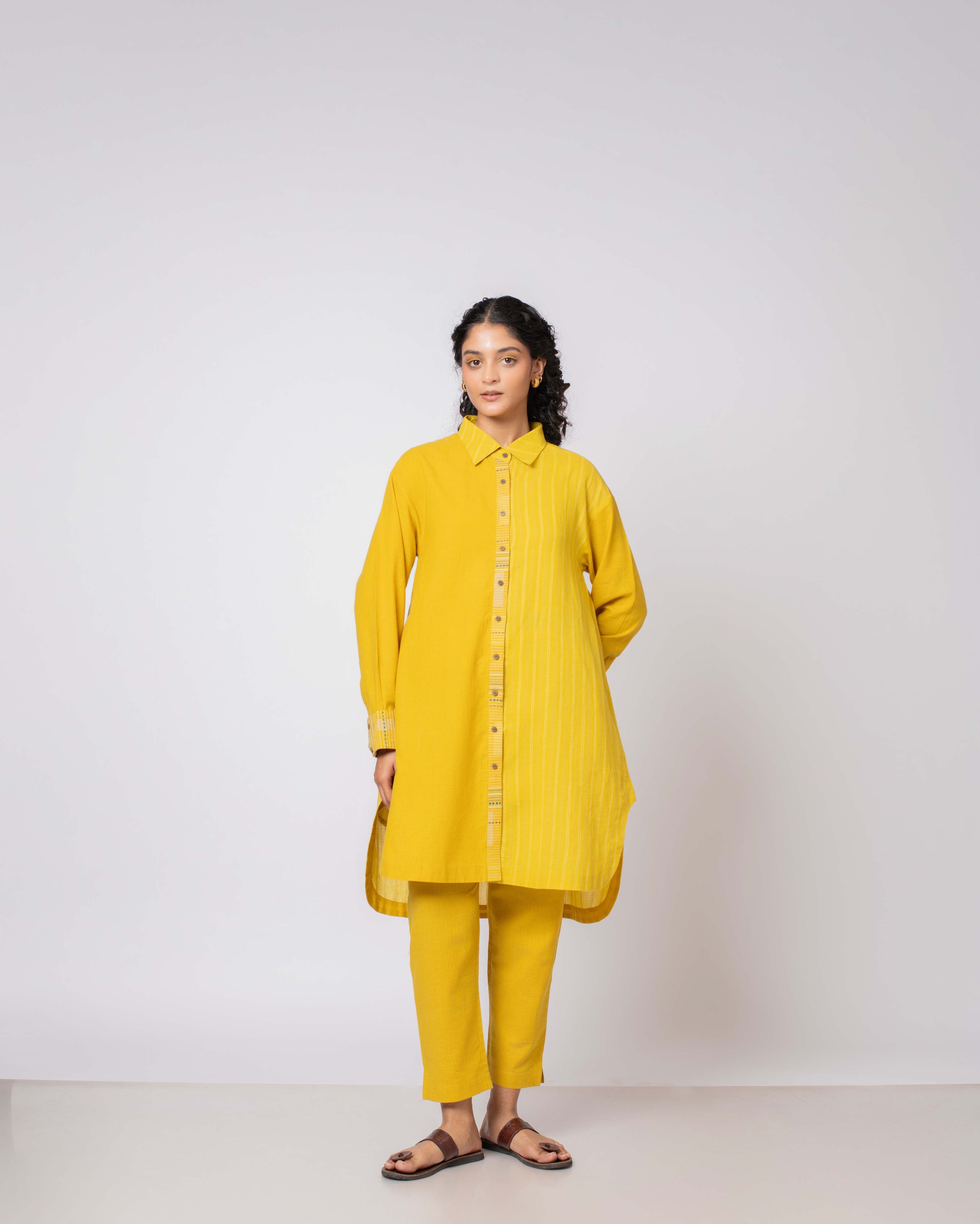 Maati Yellow Houndstooth Pants