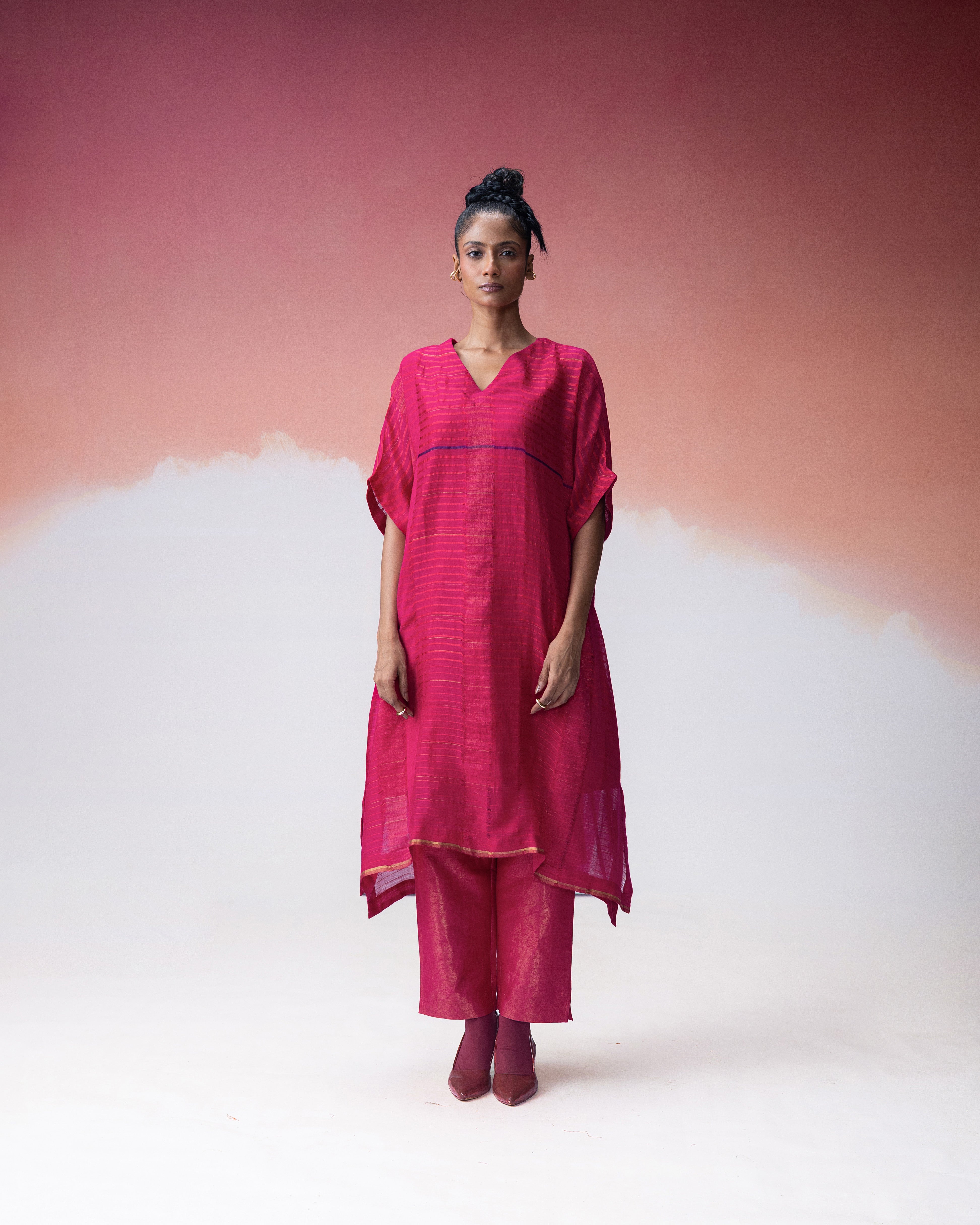 Ananyata Block Stripe Kaftan