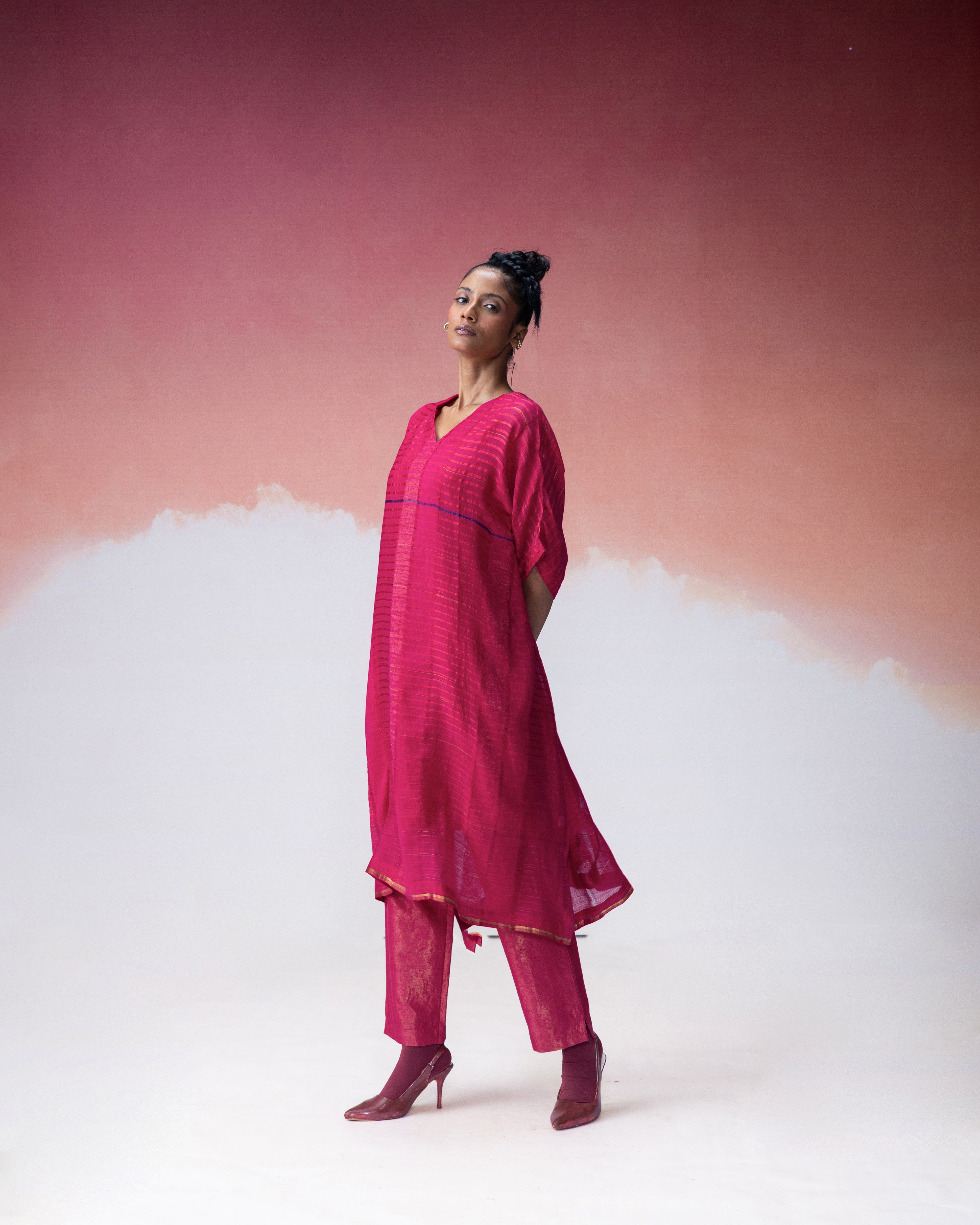 Ananyata Block Stripe Kaftan