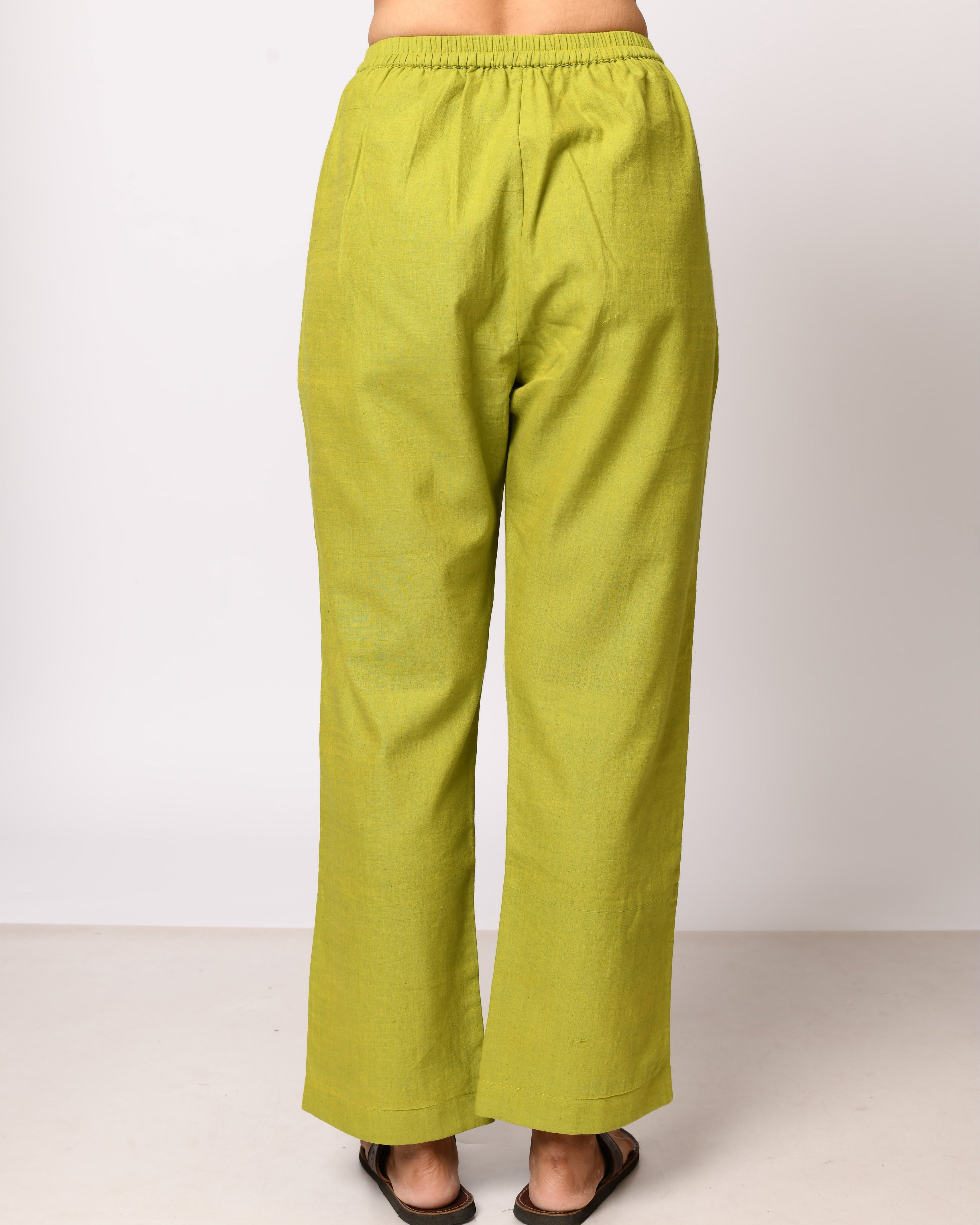 Maati Straight Green Pants